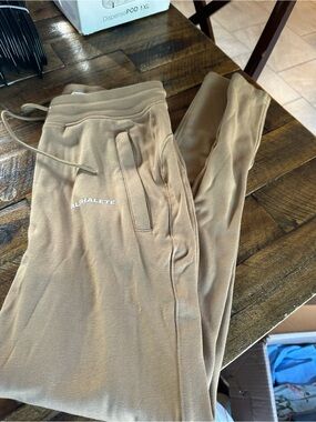 Alphalete Tan Track Pants - Drawstring Joggers